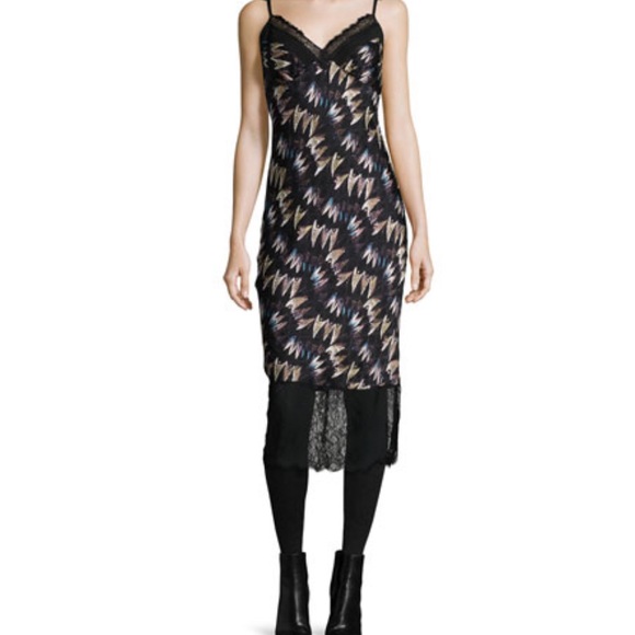 DVF Margarit Dress Army of Hearts Wild Rose/Black Print Silk Dress (Look 7) - Picture 4 of 16
